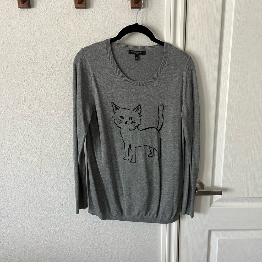 Gray Cat Sweater